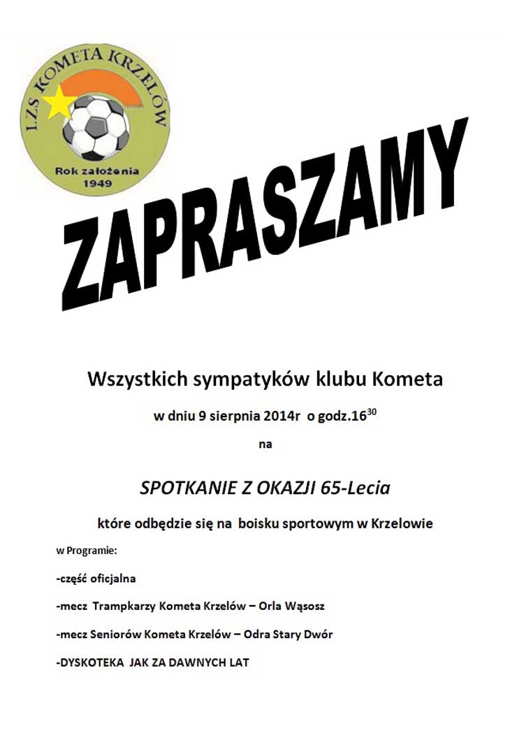 Jubileusz Komety Krzelów